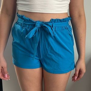 Charlotte Russe tie belt blue shorts